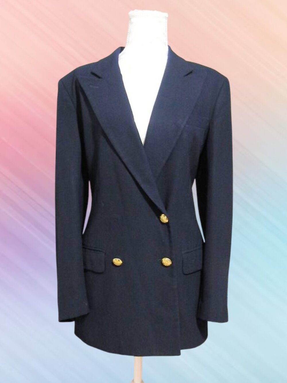 Lauren Ralph Lauren size 10 Women blazer navy blue long sleeves
